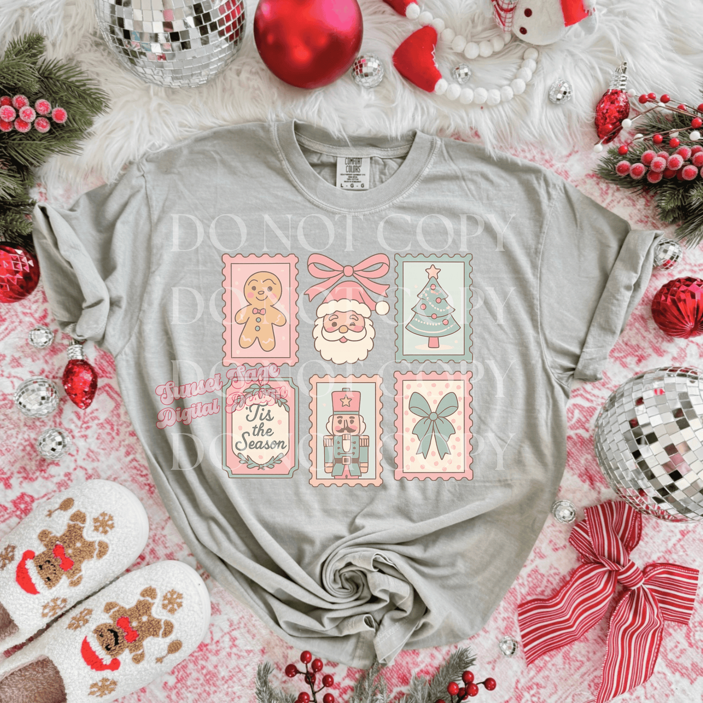 Pastel Holiday Stamps