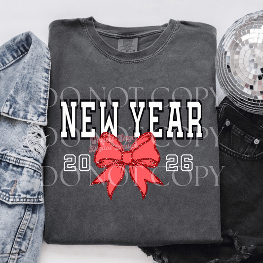 New year red bow￼