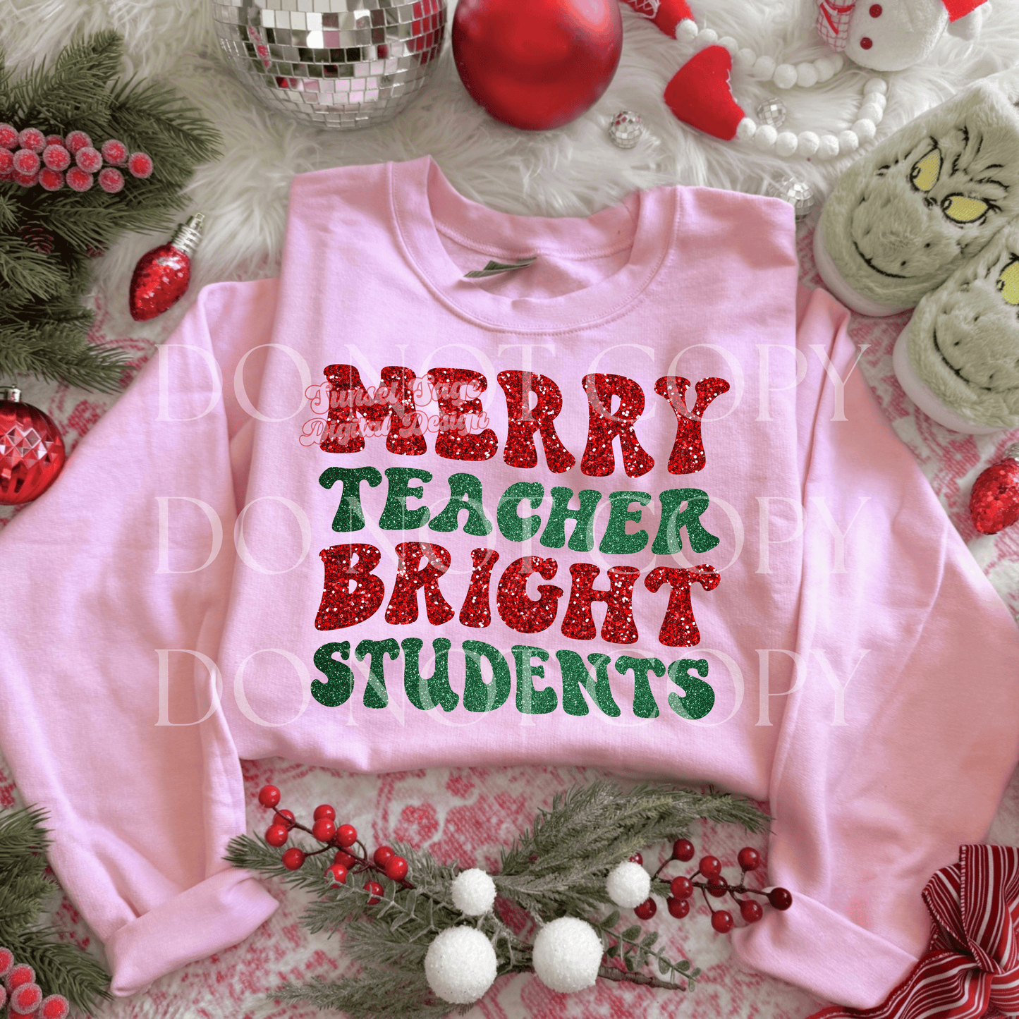 Merry teacher bright students ￼