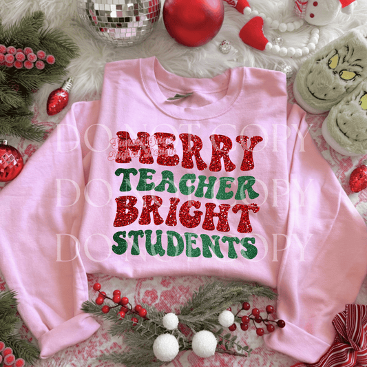 Merry teacher bright students ￼